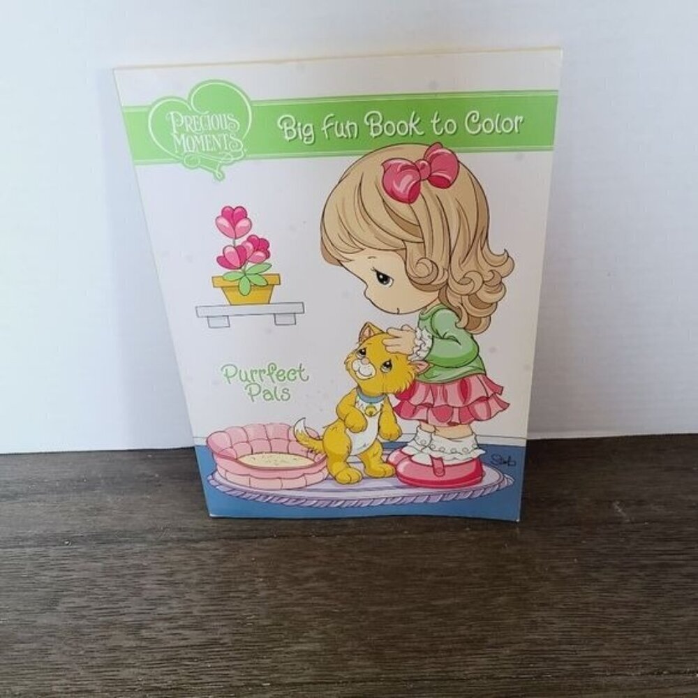 2013 Precious Moments Purrfect Pals Big Fun Book to Color Coloring Book